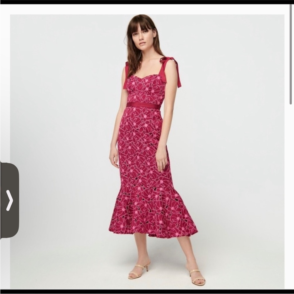 J. Crew Pink Midi Dress
